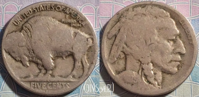 США 5 центов 1925 года D, buffalo, KM# 134, a069-083