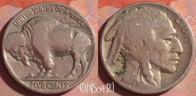США 5 центов 1927 года, KM# 134, 049i-028