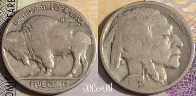 США 5 центов 1928 года, buffalo, KM# 134, 158-123