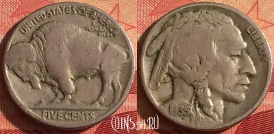 США 5 центов 1935 года, KM# 134, 240i-084