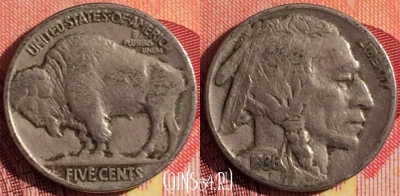 США 5 центов 1936 года, KM# 134, 252i-127