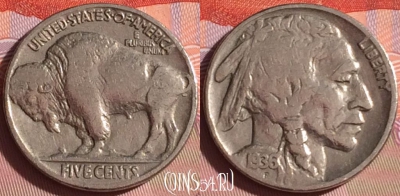 США 5 центов 1936 года, KM# 134, 334i-004