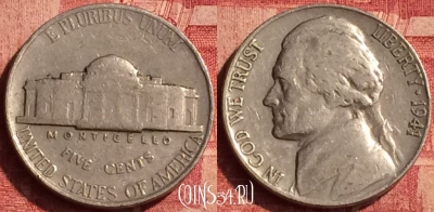 США 5 центов 1941 года, KM# 192, 360o-124