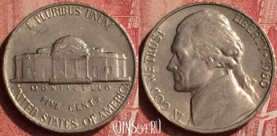 США 5 центов 1960 года, KM# A192, 406-047
