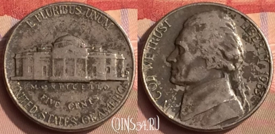США 5 центов 1963 года D, KM# A192, 448-038
