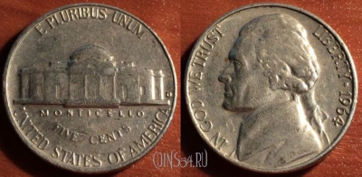 США 5 центов 1964 год, KM# A192, 54-069