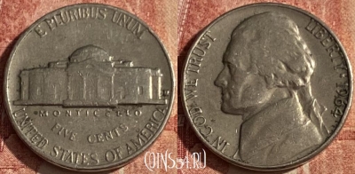 США 5 центов 1964 D, KM# A192, 051p-052