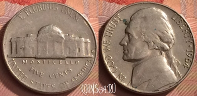США 5 центов 1964 года, KM# A192, 145o-097