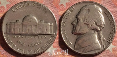 США 5 центов 1970 года, KM# A192, 081i-025