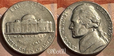 США 5 центов 1970 D, KM# A192, 310s-104
