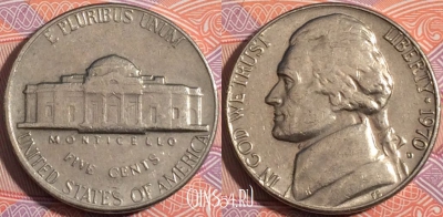 США 5 центов 1970 года D, KM# A192, a050-097