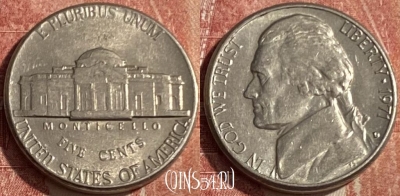 США 5 центов 1971 D, KM# A192, 203q-143