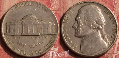 США 5 центов 1972 года D, KM# A192, 406-075