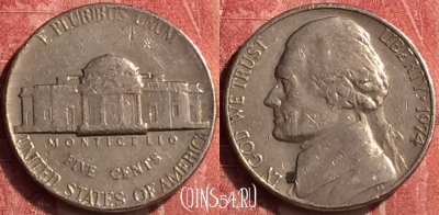 США 5 центов 1974 года, KM# A192, 407-097