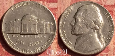 США 5 центов 1976 года D, KM# A192, 350o-053