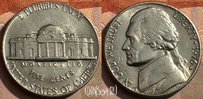 США 5 центов 1976 D, KM# A192, 383s-115