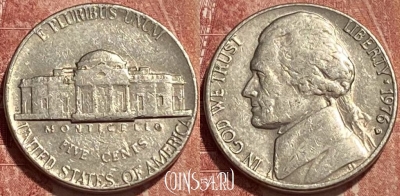 США 5 центов 1976 D, KM# A192, 401q-005