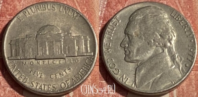 США 5 центов 1977 D, KM# A192, 168q-126