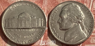 США 5 центов 1979 D, KM# A192, 484р-029 ♛
