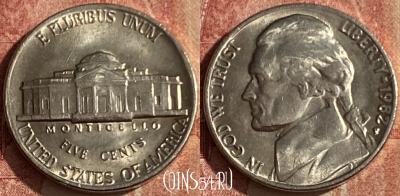 США 5 центов 1982 года P, KM# A192, 050p-016