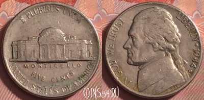 США 5 центов 1984 года D, KM# A192, 185k-138