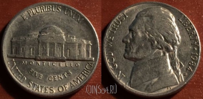 США 5 центов 1984 года, KM# A192, 54-078