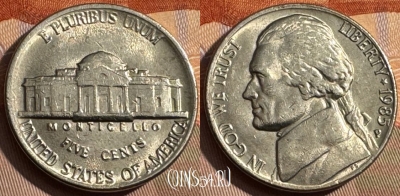 США 5 центов 1985 P, KM# A192, 370s-134 ♛