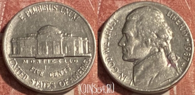 США 5 центов 1987 P, KM# A192, 081s-080