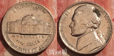 США 5 центов 1987 года D, KM# A192, 232-015