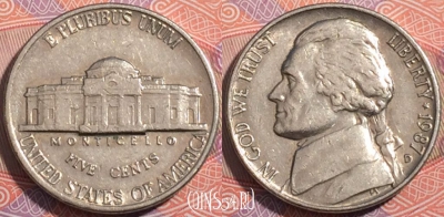 США 5 центов 1987 D, KM# A192, 050-096