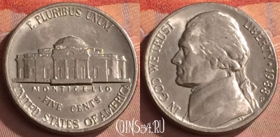 США 5 центов 1988 года P, KM# A192, 276o-021