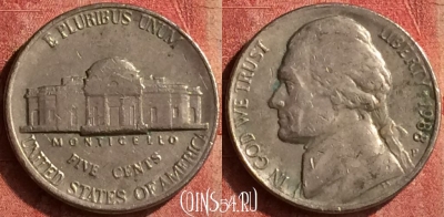 США 5 центов 1988 года P, KM# A192, 401-060