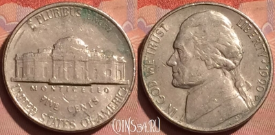 США 5 центов 1990 года D, KM# A192, 233l-049