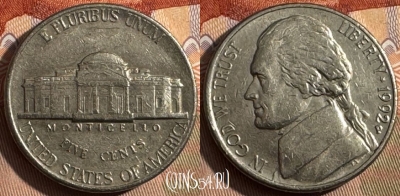 США 5 центов 1992 P, KM# A192, s424s-098