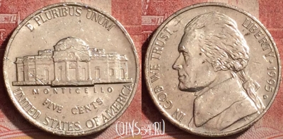 США 5 центов 1995 D, KM# A192, 179l-022