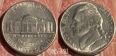 США 5 центов 1997 P, KM# A192, 170q-031