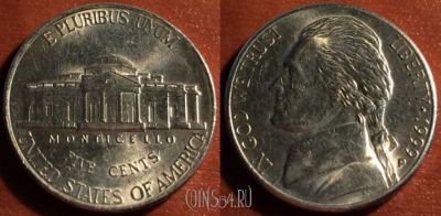 США 5 центов 1999 год, KM# A192, 54-092
