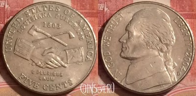 США 5 центов 2004 года D, KM# 360, 379k-112
