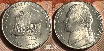 США 5 центов 2004 P, KM# 361, UNC, s509s-143