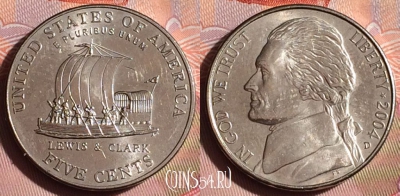США 5 центов 2004 года D, KM# 361, 334-037