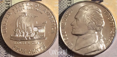 США 5 центов 2004 года D, KM# 361, UNC, 160-005