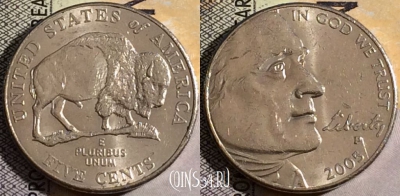 США 5 центов 2005 года, KM# 368, 159-094