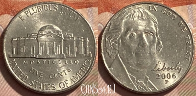 США 5 центов 2006 P, KM# 381, 496р-038