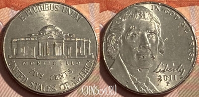 США 5 центов 2011 P, KM# 381, 489р-104