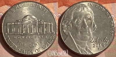 США 5 центов 2015 P, KM# 381, 489р-130