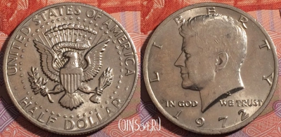 США 50 центов 1972 года, KM# 202b, a096-079