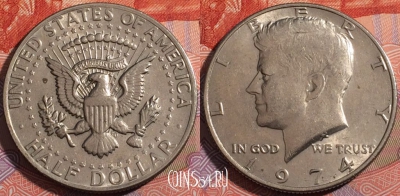 США 50 центов 1974 года, KM# 202b, a096-080