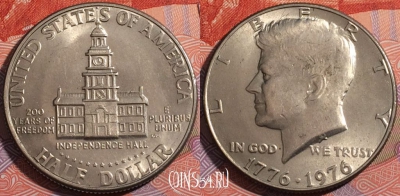 США 50 центов 1976 года, KM# 205, a096-081