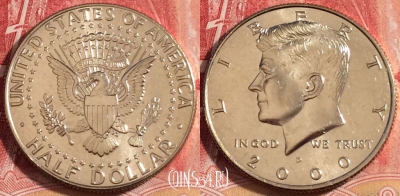 США 50 центов 2000 D, KM# A202b, UNC, 261-004 ♛