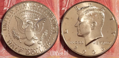 США 50 центов 2006 P, KM# A202b, UNC, 261-001 ♛